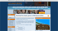 Desktop Screenshot of dosgamesarchive.com